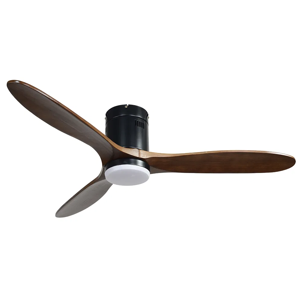 Luxury Modern AC DC 48 Inch 56 Inch Antique Wooden Decorative Ceiling Fan LED Warehouse Outdoor Ceiling Fans with Light and Remote Control for Home