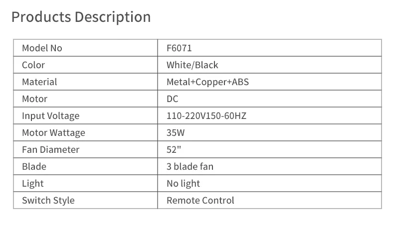 Hc-Factory Price Indoor Smart BLDC Electric Ceiling Fan 3 Blades DC Motor Remote Control Fan Ceiling