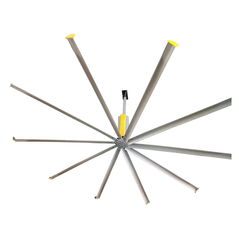 14FT Hvls Ceiling Fan with Aluminum Blades Energy Efficient Low Noise for Factory Warehouse Ventilation Custom OEM