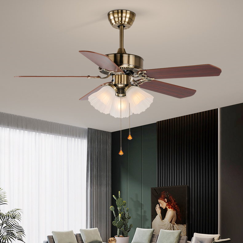Customized Design 42 Inch Living Room Restaurant 5 Wood Blades Decorative Ceiling Fan