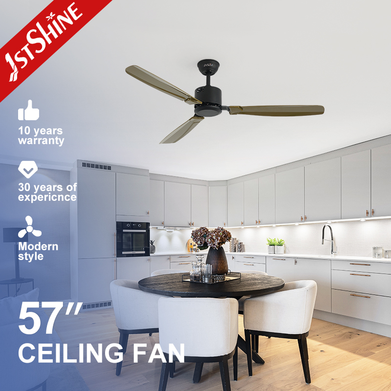 1stshine Manufacturer Fan Ceil Industrial Modern Abs Plastic Iron Bldc Ceiling Fan With 3 Plastic Blade