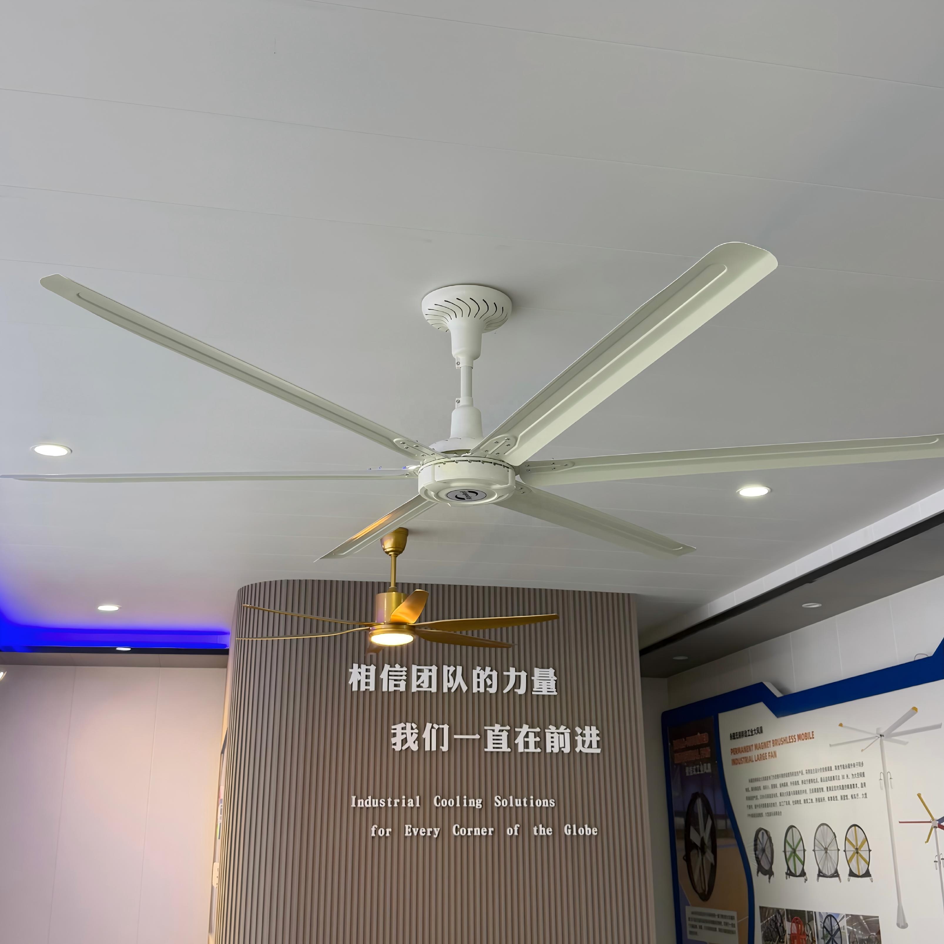 HVLS FANS 120inch HVLS Industrial Large Ceiling Fan with Light for Gym Shopping Mall Large Air Flow Cooling Fan