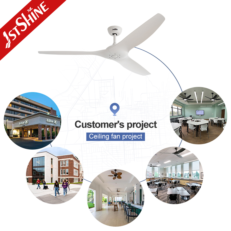 1stshine 60 Inch Large Ceiling Fan DC Motor Ultra Quiet ABS Blades Remote Control Modern Home Living Room