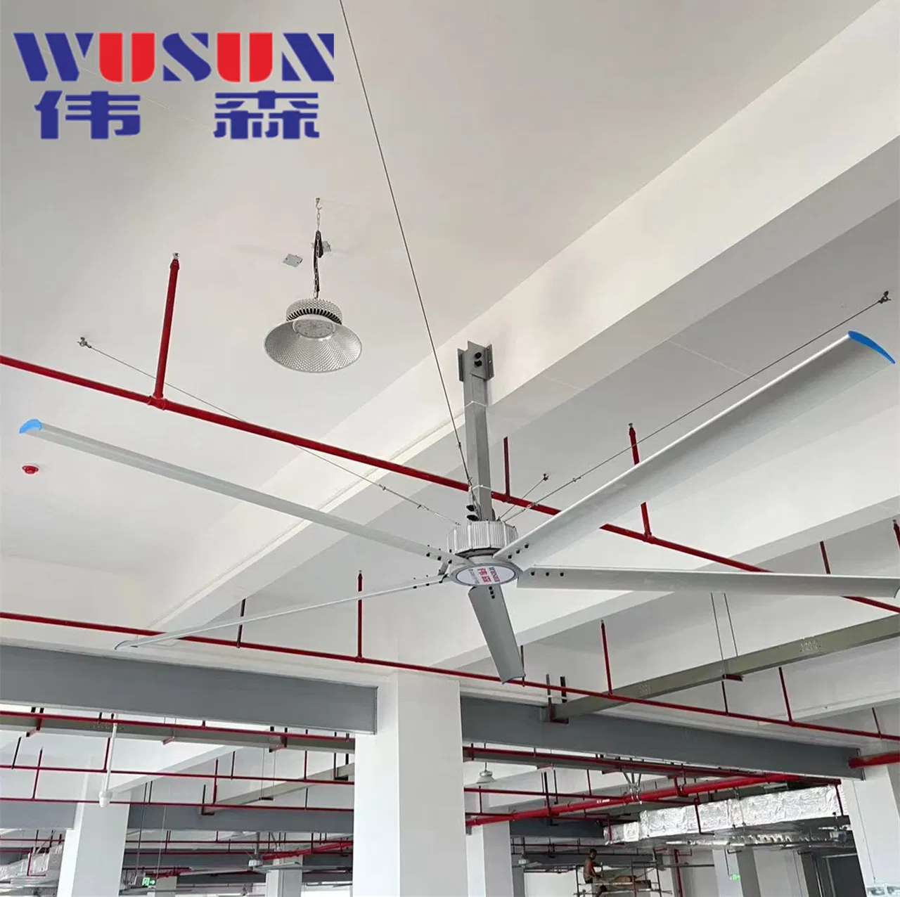 Energy-Saving 20FT Industrial Hvls Ceiling Fan with Pmsm Gearless Motor - Big Commercial Fan for Efficient Airflow