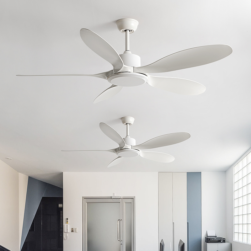 Ceiling Fan with Remote Control No Lights, Modern Reversible DC Motor Indoor Outdoor 5 ABS Blades Ceiling Fans for Patio