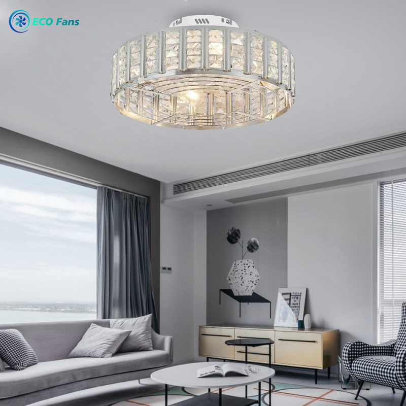 ECO Ceiling Fan With Cage And Led Light,modern Minimalist Style, Bedroom Dining Room,DC Motor,2 Years Warranty,pure Copper Motor