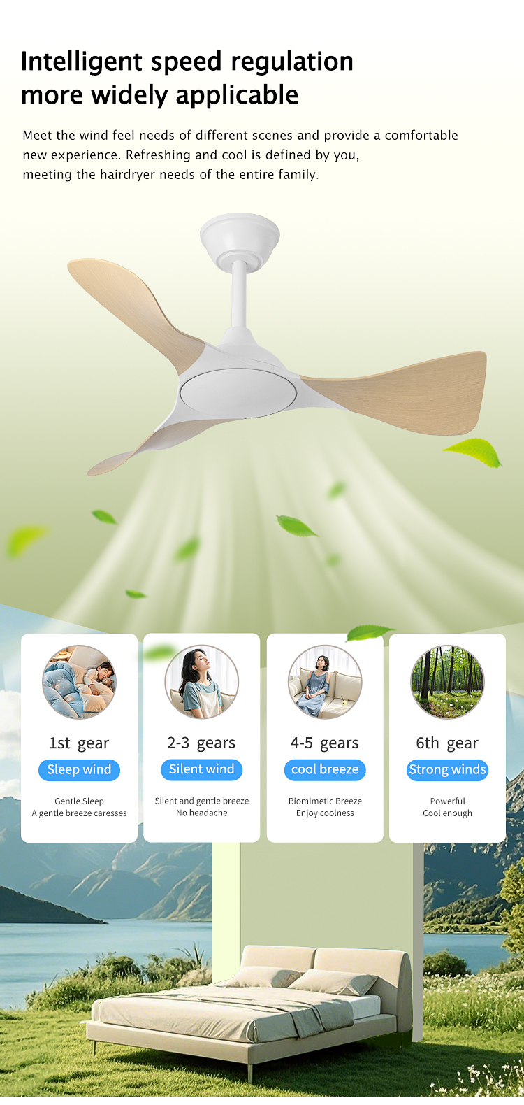 C287 35/45inch Ceiling Fan with Light or Without Light VENTILADOR FLY AGOTADO DC APP CONTROL Patent Payment