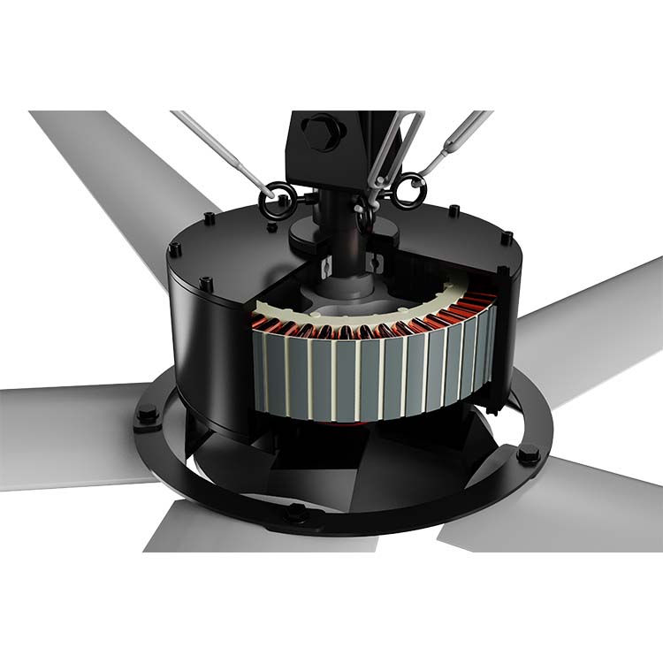 12 Ft 3.6M Industrial HVLS Ceiling Fan with 220V Motor High Volume Low Speed Ventilation for Better Airflow