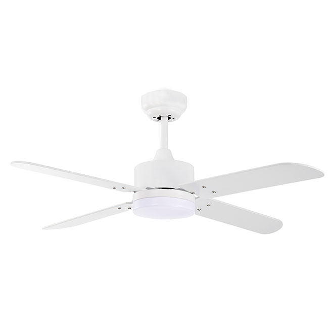 BEL AIR HOME - KENIA Ceiling Fan - DC Motor and Integrated 20W LED Light - 4 Reversible Blades - Remote Control and 6 Speeds - P