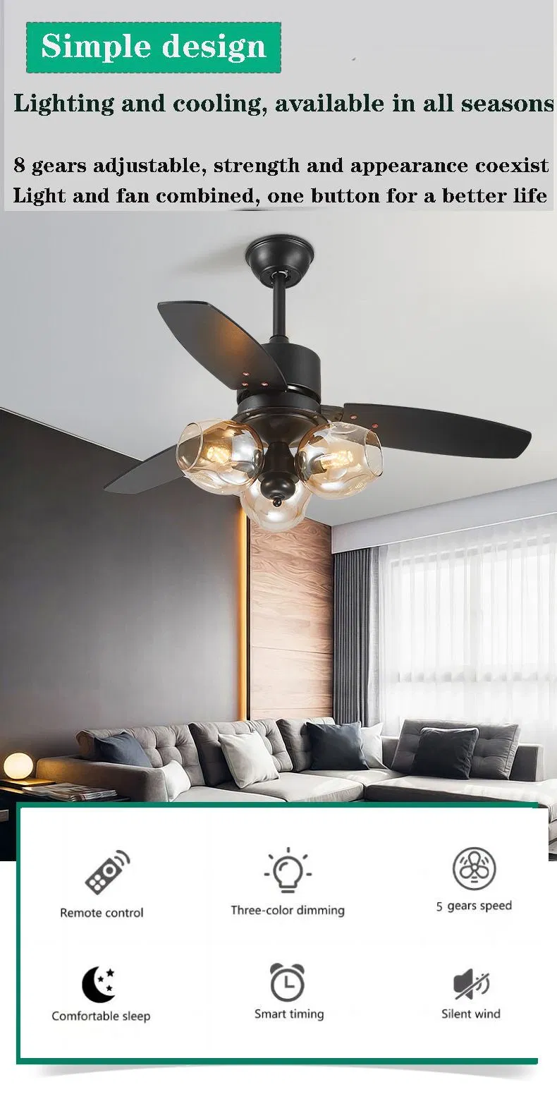 Nordic Luxury Ceiling Fan with Light Installation Style