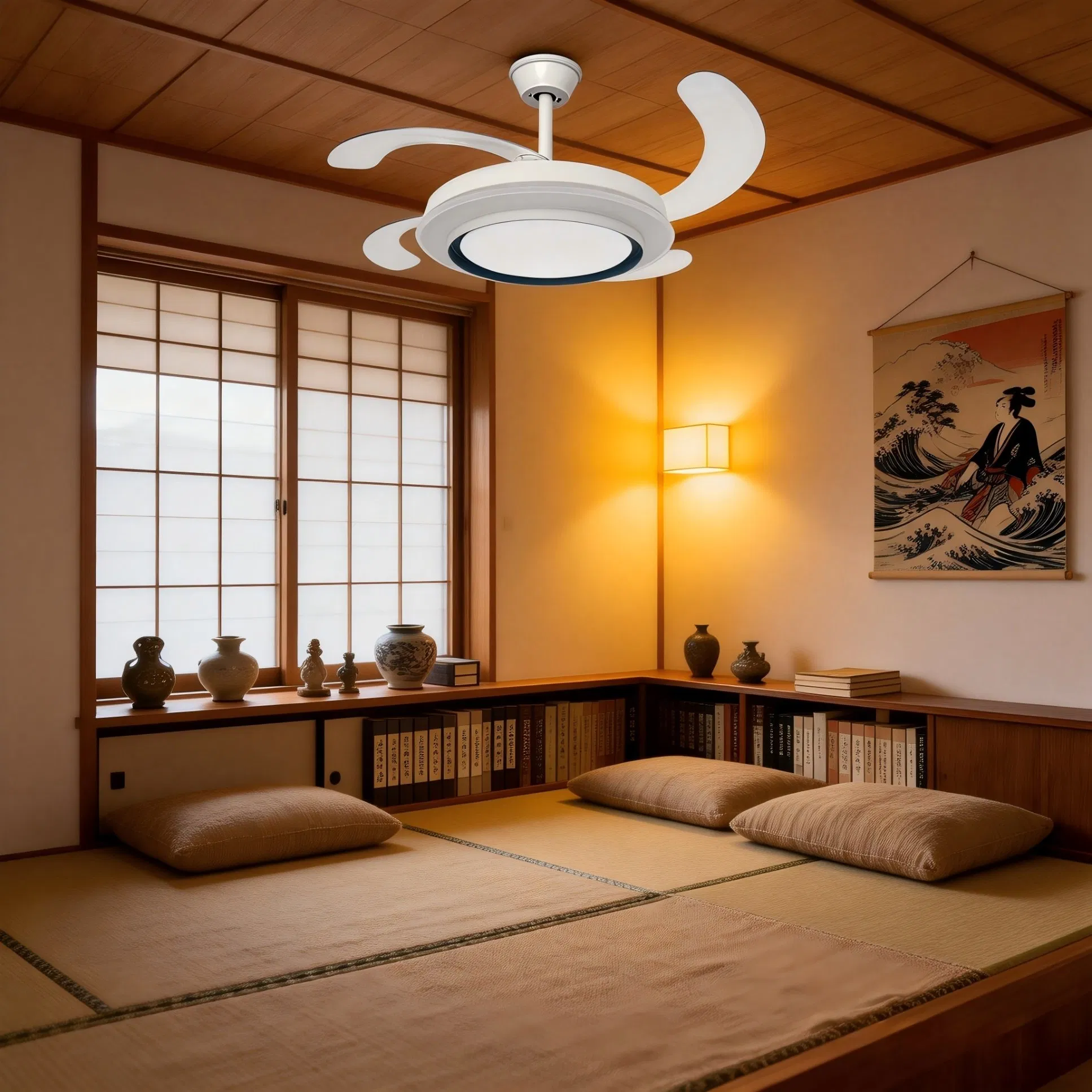 Smart/Restaurant/Modern/Household Ceiling Cooling Fan Lamp/Invisible Large/Circulation Fan with/Remote/Control/42inch