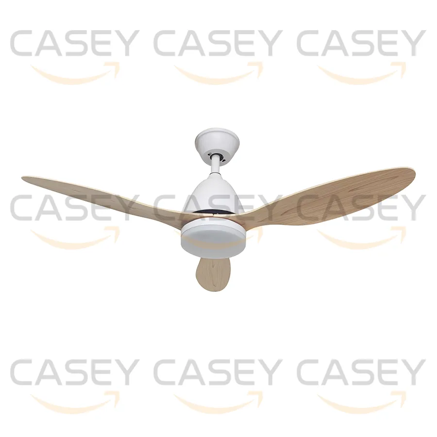 LED Nickel Plywood Material Ceiling Fan Light