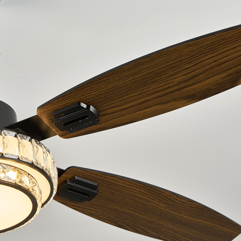 Splint Blade 52 Inch Variable Frequency Fan Light 5 Blades 45w Dc Intelligent Remote Control Ceiling Fan With Light Home