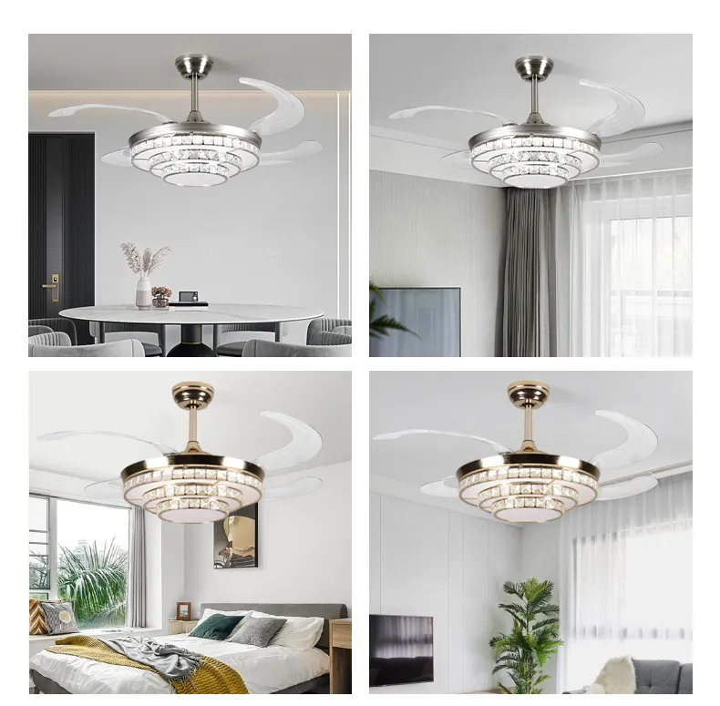 Modern 42-Inch Ceiling Fan with Energy-Efficient LED Lighting
