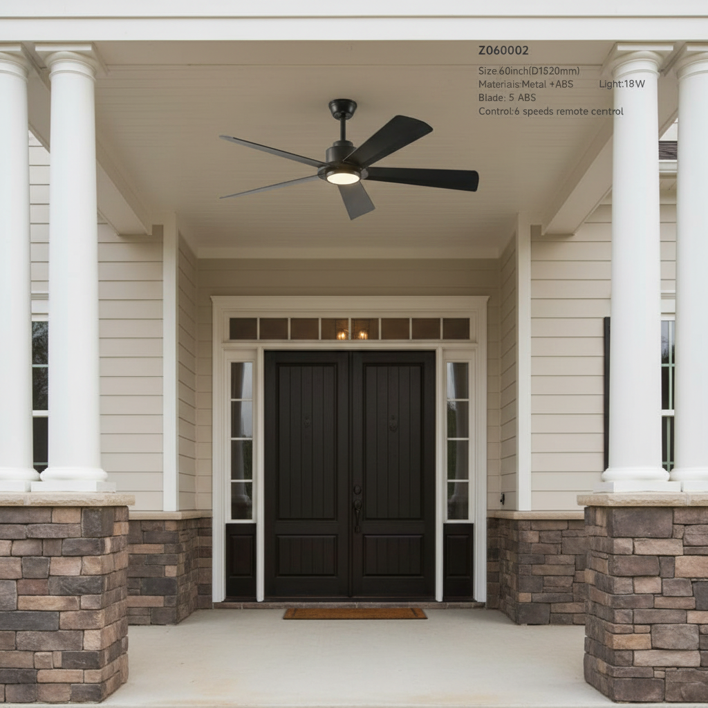 1 Modern Metal Ceiling Fan Retractable Hidden ABS Blades LED Light Remote Control 6-Speed 10-Year Warranty-Living Room