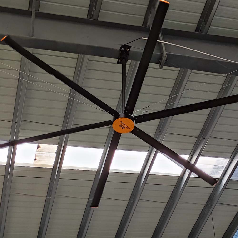 Commercial Industrial 12ft HVLS Fan 220V Large Ventilation Ceiling Fan with AC Motor for Manufacturing Plant Farm Restaurant