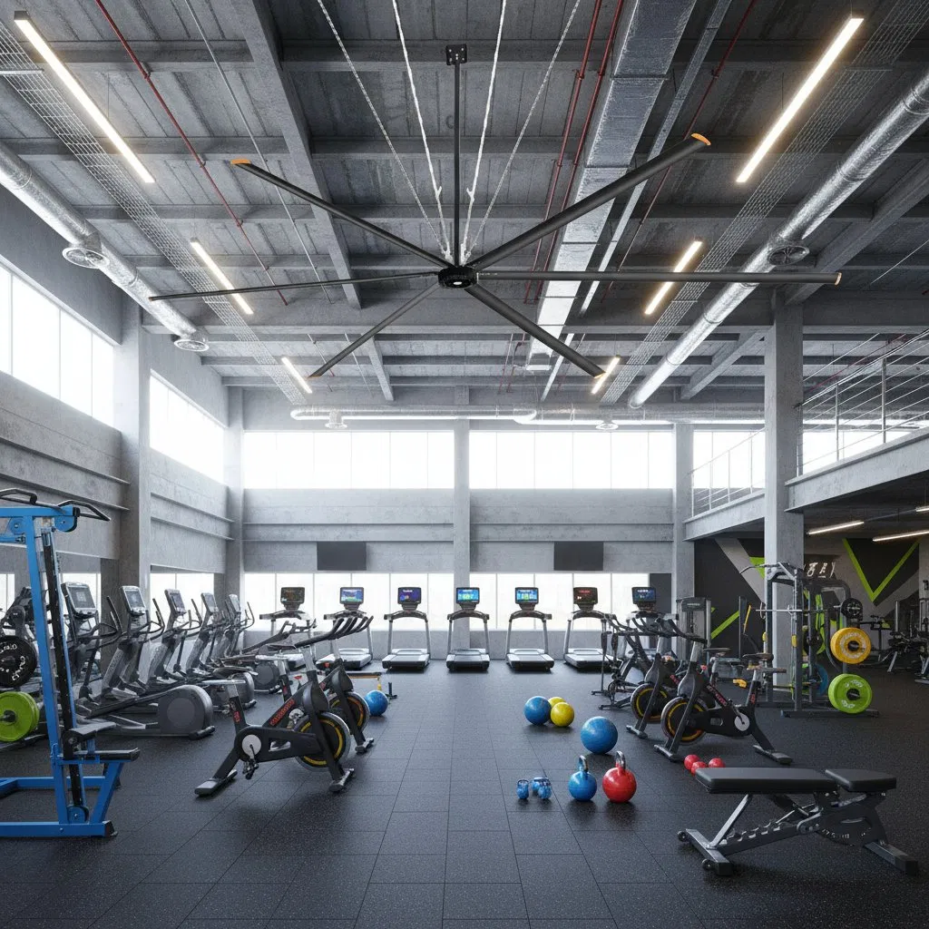 New Easy Installation Smart Quiet Industrial Ceiling Fan with Online Support for School Gym