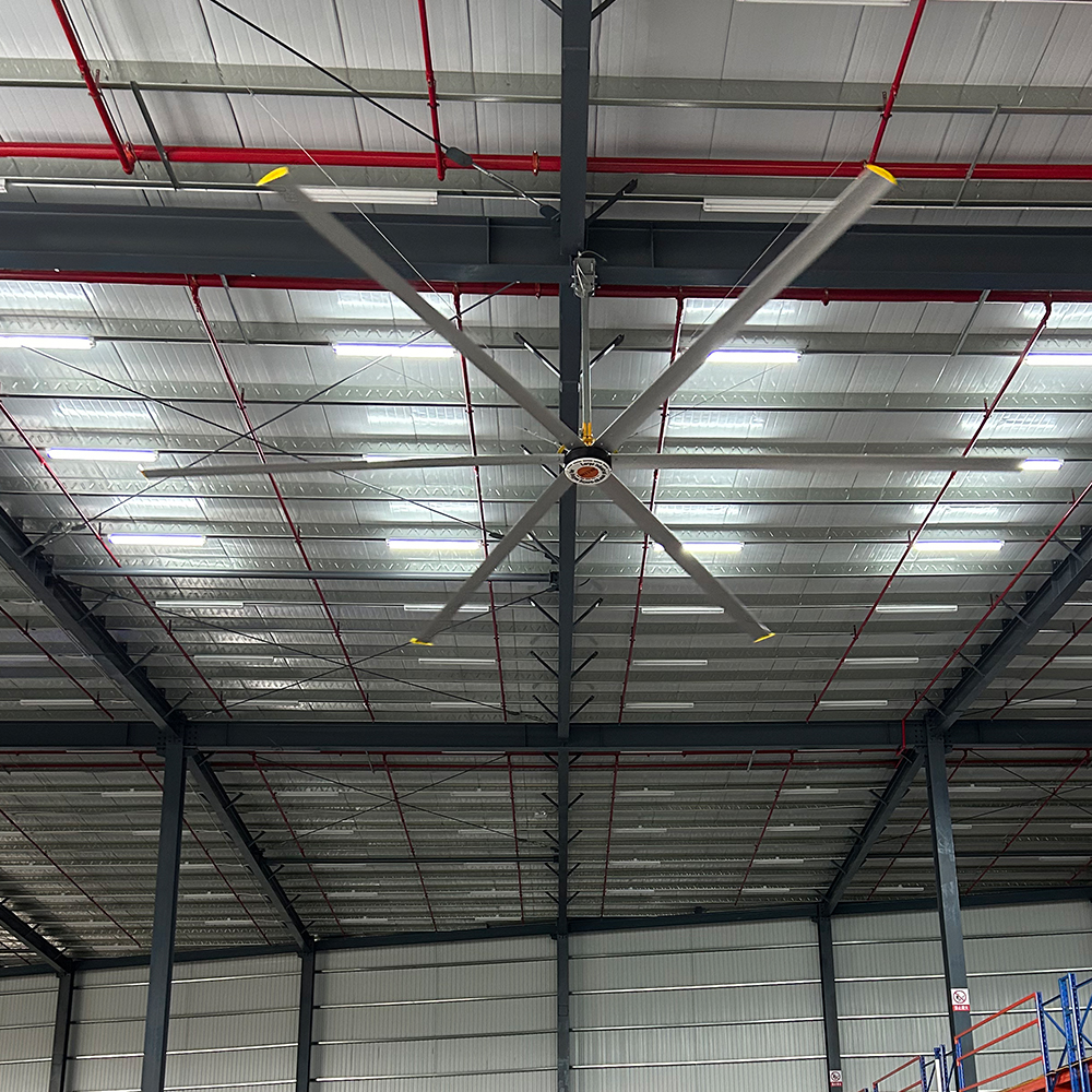20ft/6.1m Diameter Energy Saving Aluminum Alloy Blades Low Noise Motor Ceiling Fans with Touch Control Ventilation Solution
