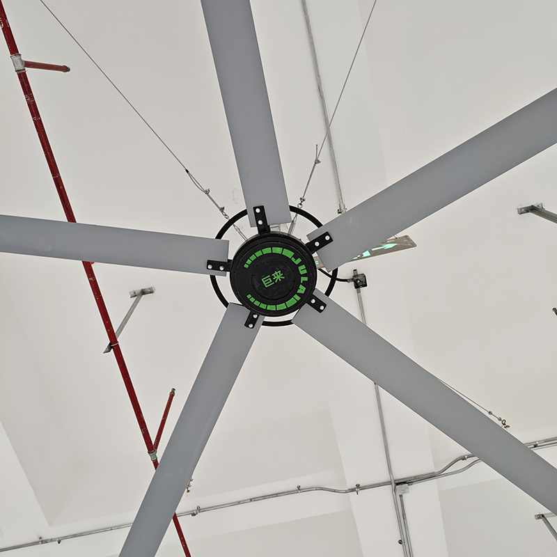JULAI 16/18/22/24ft Big Industrial HVLS Ceiling Fan High Volume Low Speed Ventilation Fan for Warehouse and Factory