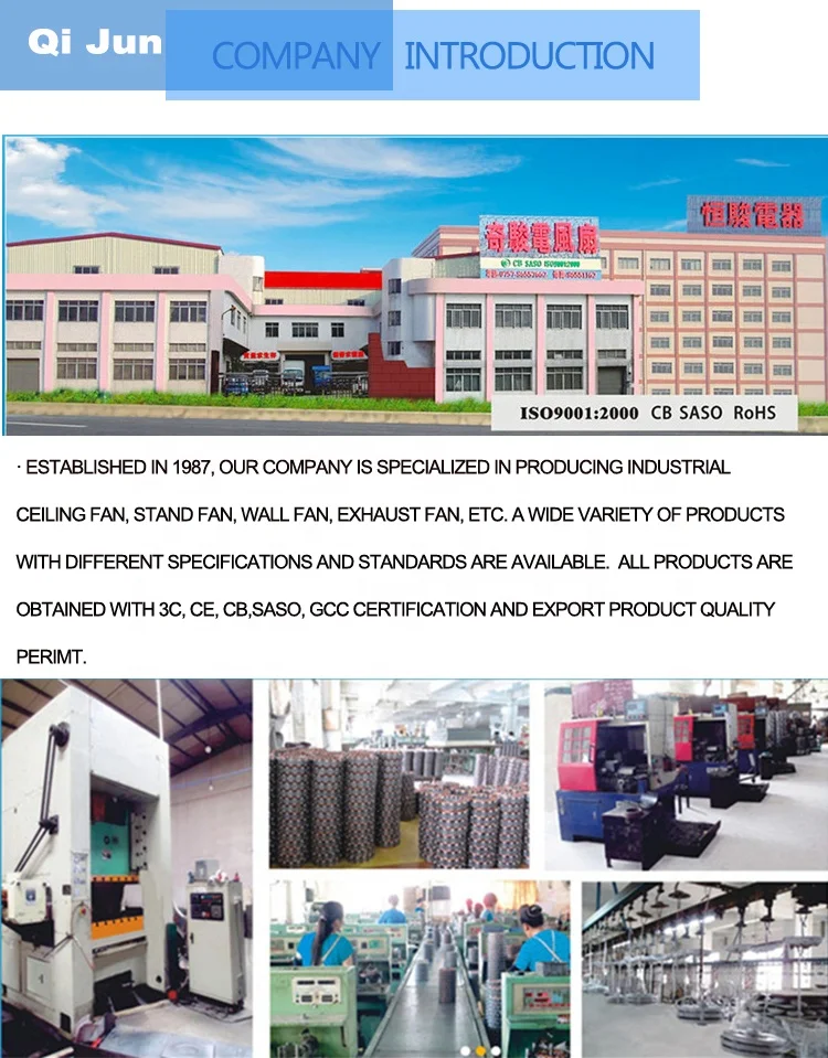 Modern Industrial Ceiling Fan specifications