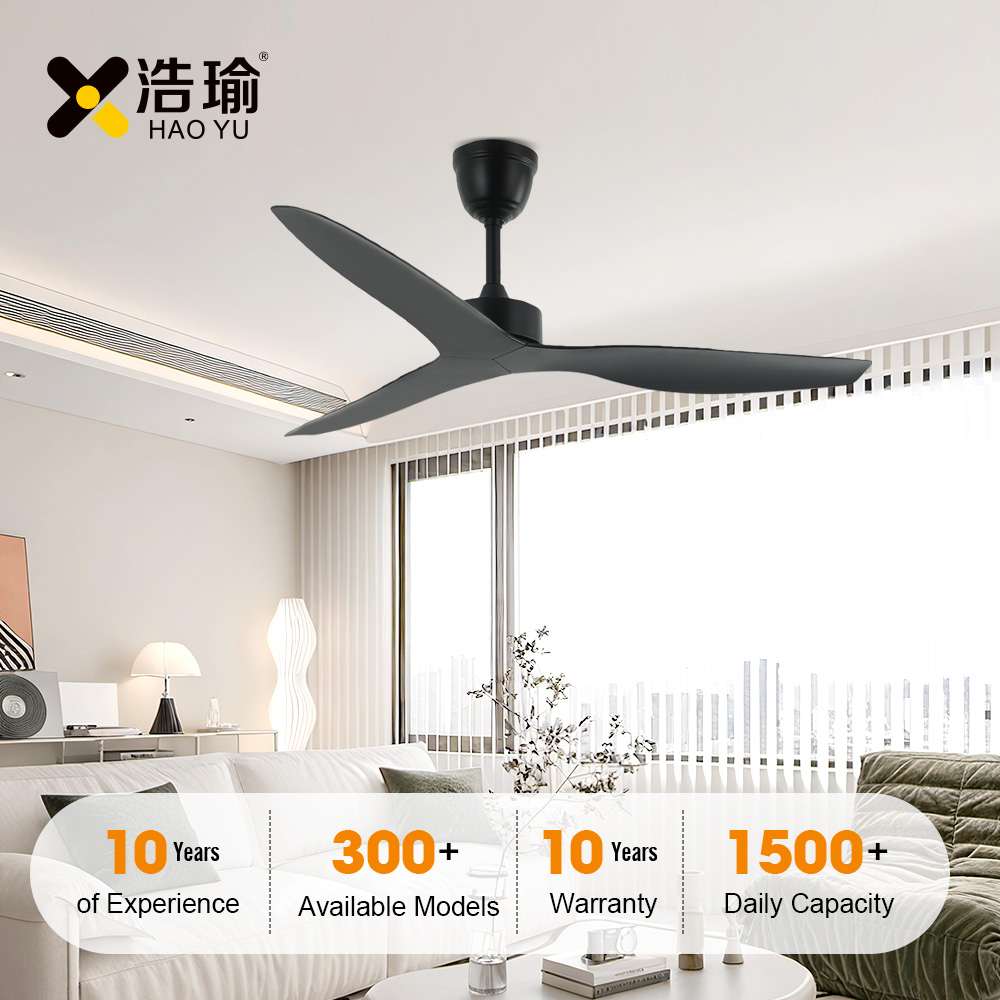#2939 Factory Direct Modern Style 52-Inch 3 Abs Blades Silent Ceiling Fan DC Motor With Remote Control Living Room Bedroom Use