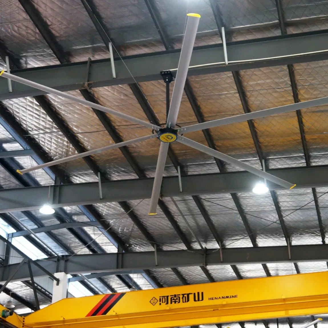 Heavy Duty Large Commercial Giant Big Air Low Noise Ventilation Cooling Fan Gym Warehouse Workshop Showroom Airport Dairy Farm Pmsm Hvls Industrial Ceiling Fan
