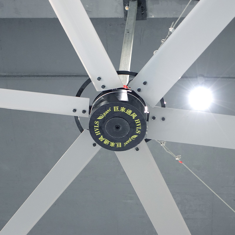 Industrial HVLS Ceiling Fan 10-13ft 6 Blades Pmsm Motor Low Noise High Efficiency For Warehouse &amp; Commercial Use