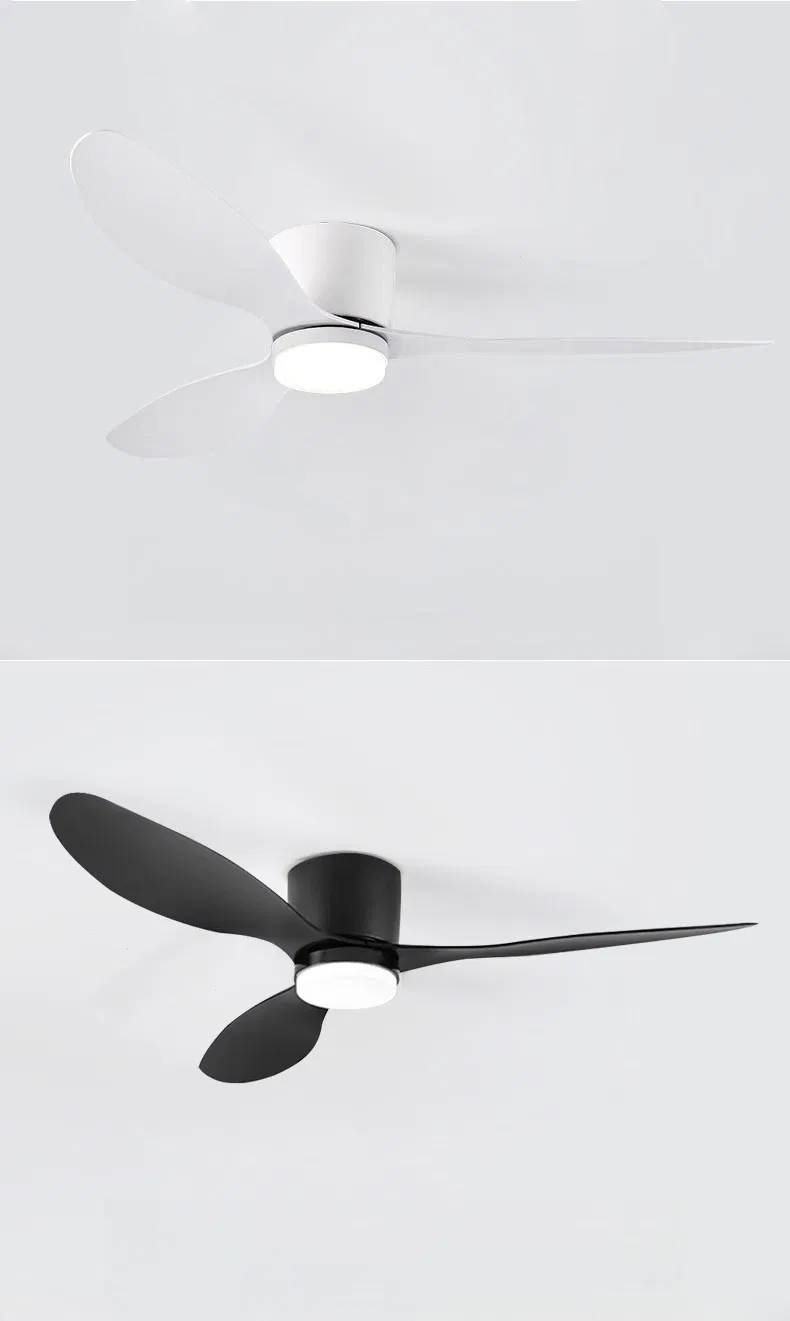 52 Inch Ceiling Fans with Lights Remote Control Modern Low Profile Ceiling Fan