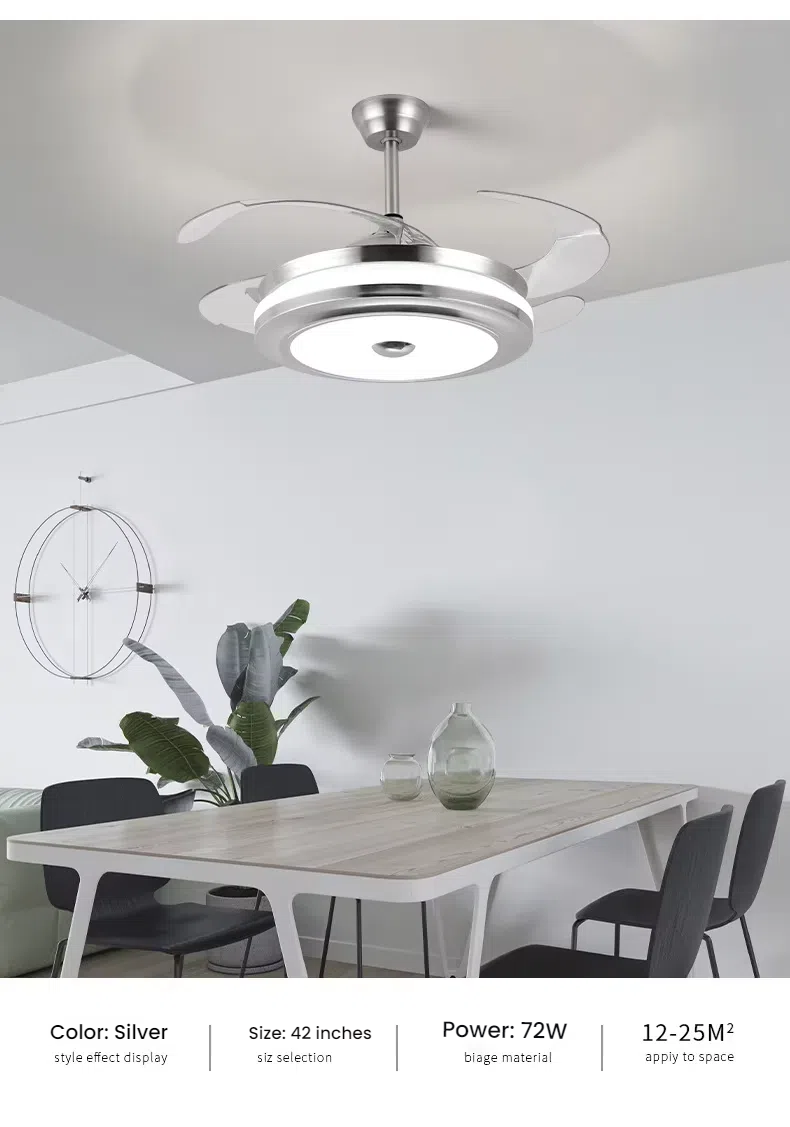 Modern Round LED Light Ceiling Fan 9