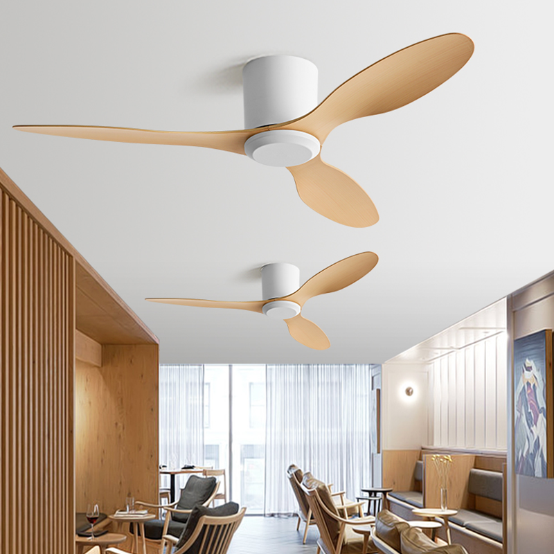 42" Air-Cooled Modern Ceiling Fan for Living Room Bedroom - 3 ABS Blades, Variable Frequency, Remote Control, Decorative Design