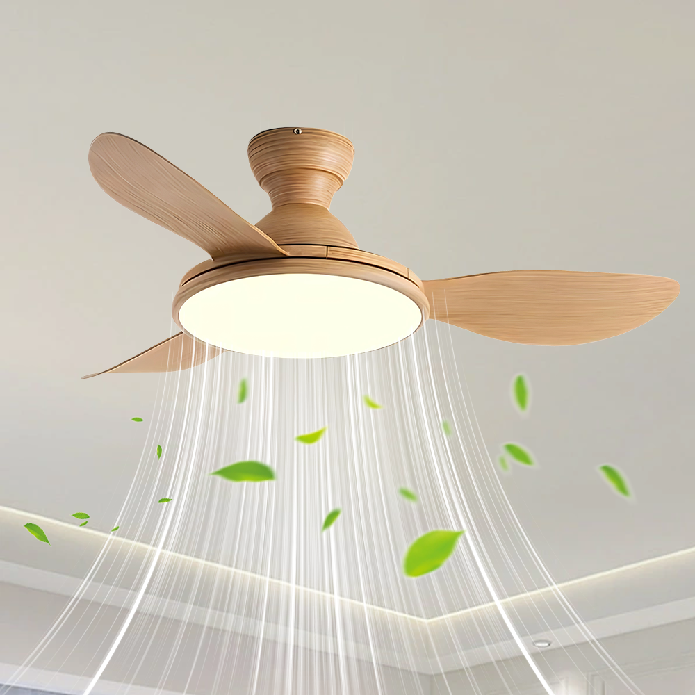 Modern Household Ceiling Fan Chandelier 5 Blades DC Motor Integrated ABS Blades LED Light Source Noiseless for Living Room