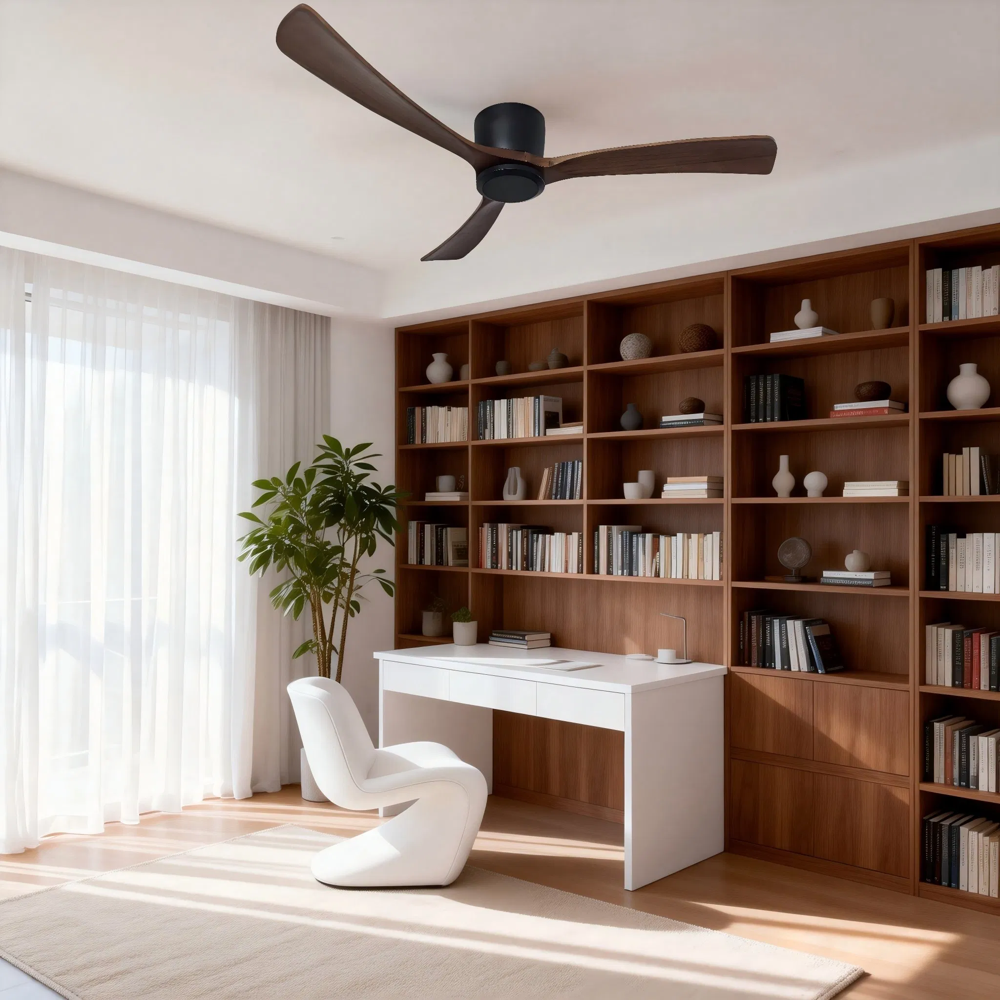 52inch/Solid/Wood/Blade DC/Motor/Decorative Ceiling Cooling Fan Modern/Style Remote/Control Energy/Saving Circulation Fan
