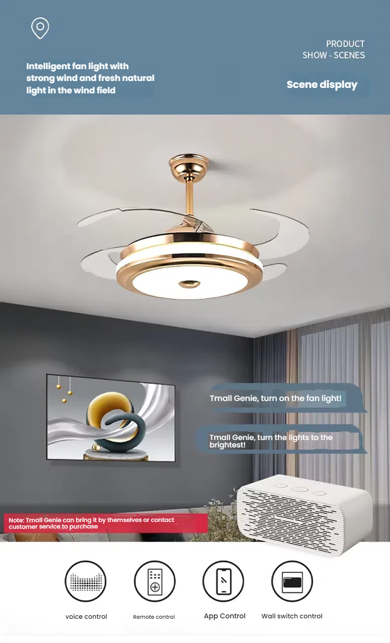 Modern Round LED Light Ceiling Fan 7
