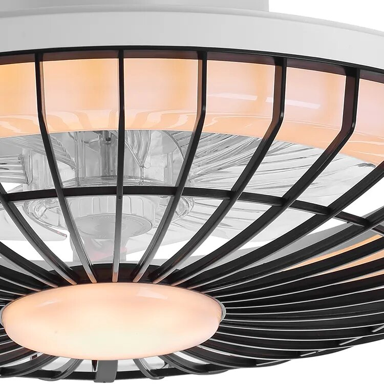 Low Noise Modern APP Control Home Bedroom Living Room 220V Smart LED Ceiling Fan with Light and Remote Control