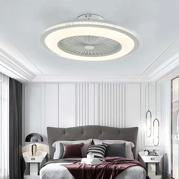 Low Noise Modern APP Control Home Bedroom Living Room 220V Smart LED Ceiling Fan with Light and Remote Control