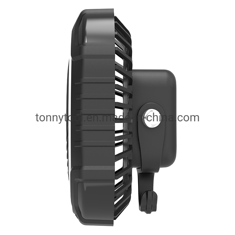 Rechargeable Mini Table Ceiling Outdoor Battery Powered Hanging Fan for Traveling Camping Tent with LED Light