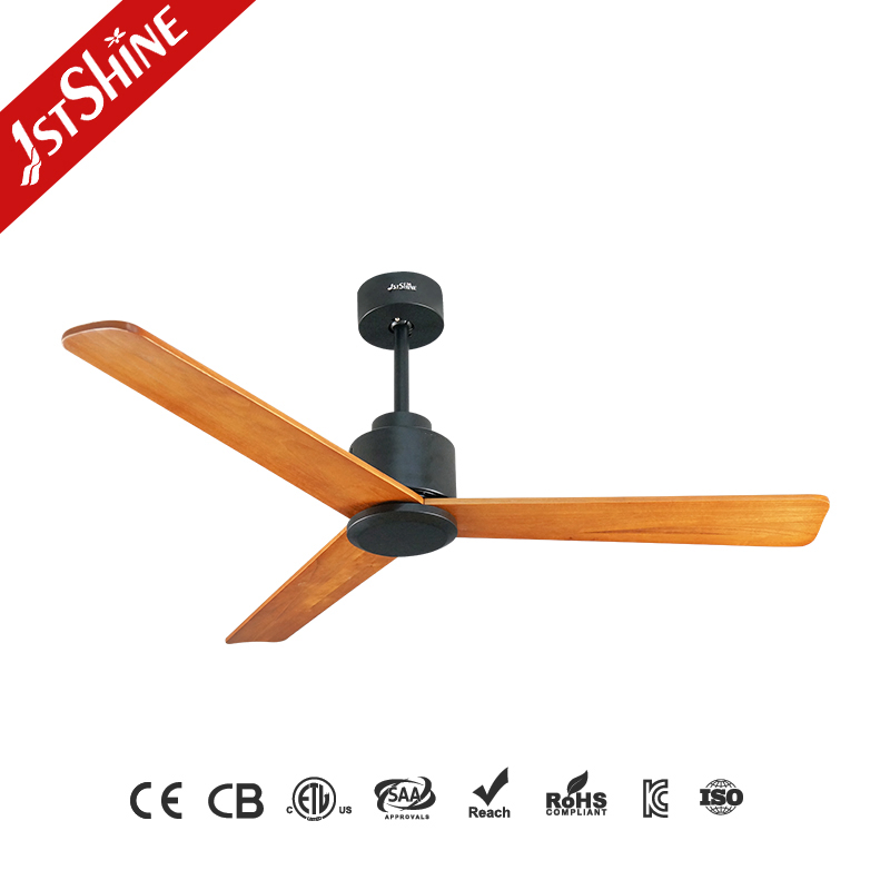 1stshine Ceiling Fan Smart Large Airflow Vietnam Woundless Bent Wood Walnut Wood Blades Ceiling Fan