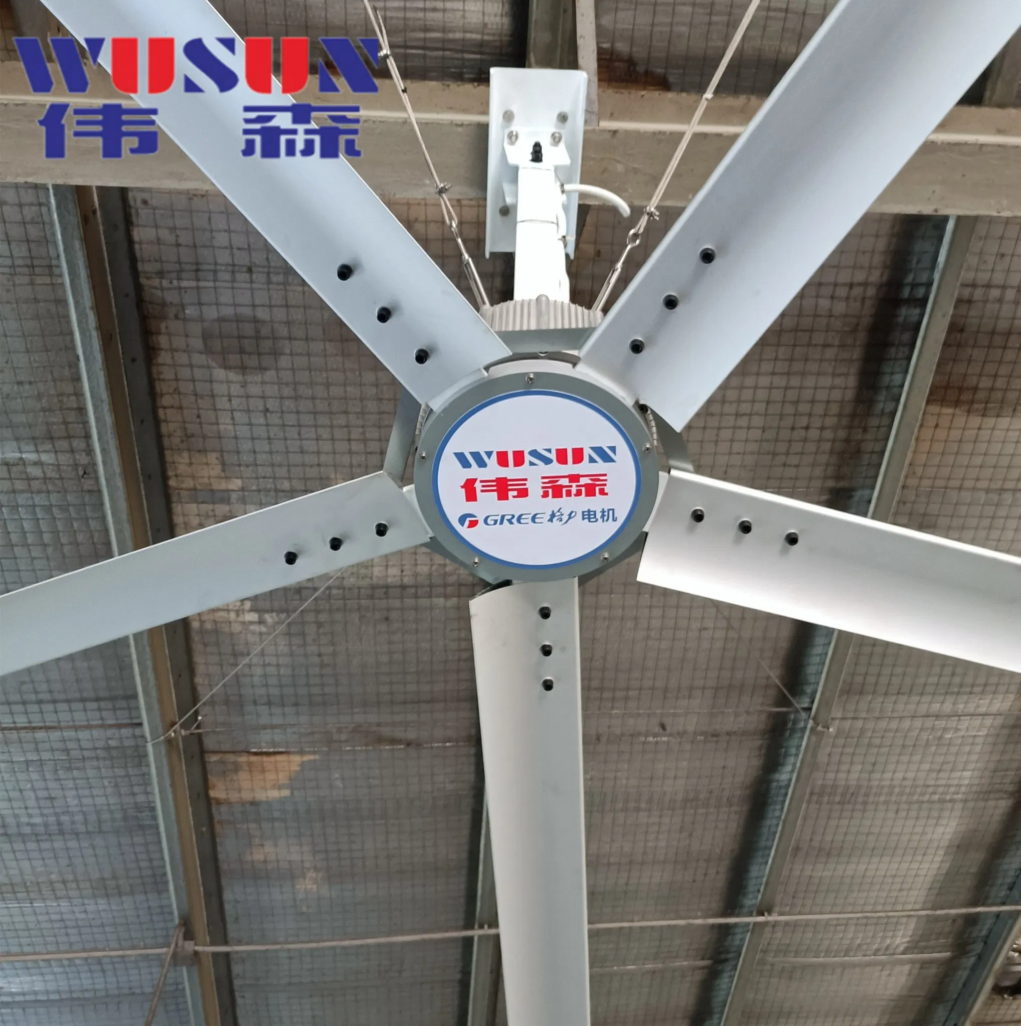 20FT Big Orient Outdoor Hvls Industrial Big Size AC Electric Ceiling Fan Hvls Energy Saving Industrial Ceiling Fan