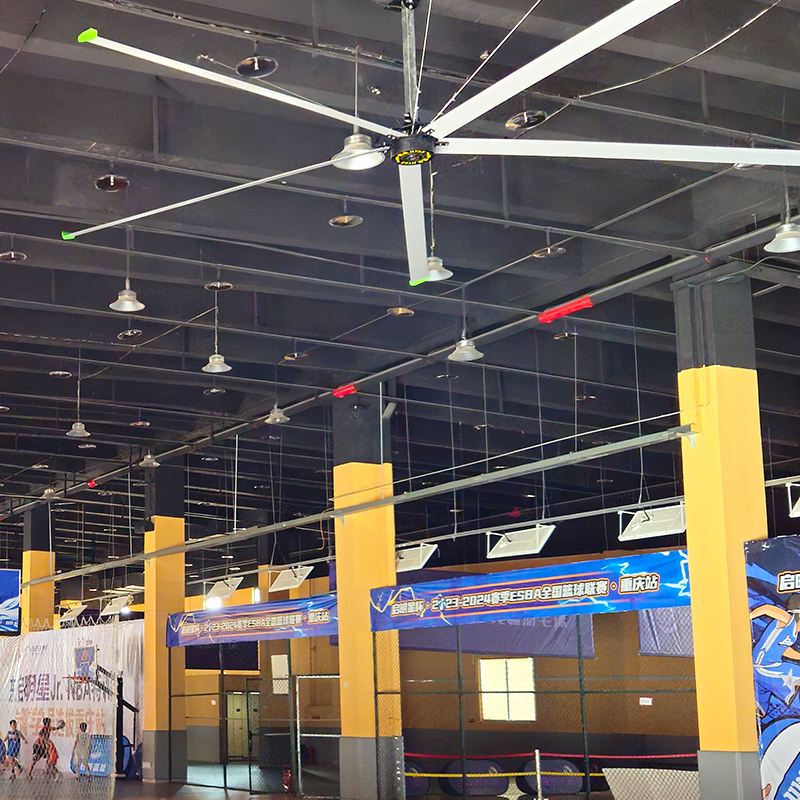 JULAI 16/18/22/24ft Big Industrial HVLS Ceiling Fan High Volume Low Speed Ventilation Fan for Warehouse and Factory