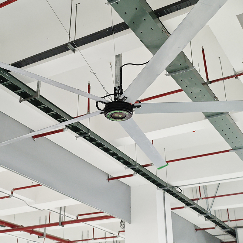 JULAI 16/18/22/24ft Big Industrial HVLS Ceiling Fan High Volume Low Speed Ventilation Fan for Warehouse and Factory