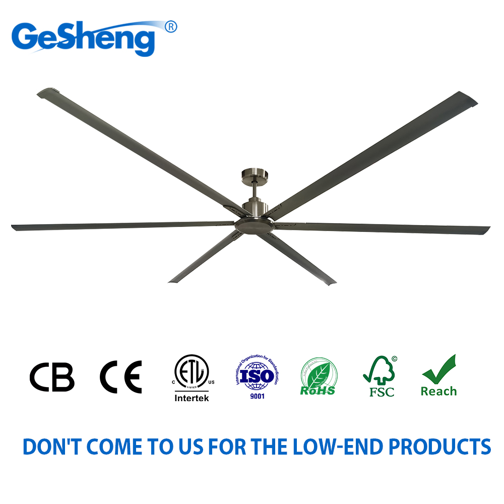 72 84 100 120 144 Inch Industrial Large Ceiling Fan with 6 Aluminum Blades DC Motor Remote Control Ceiling Fan