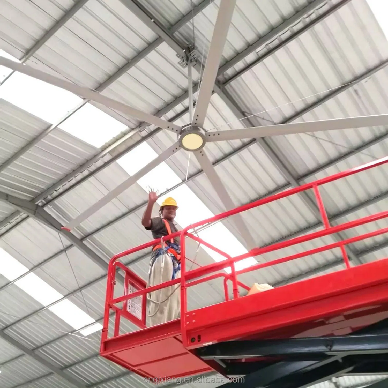 Industrial 5-Blade 5.5m 18FT 5500mm 18feet Metal Explosion-Proof Fan 1000W Energy Saving Commercial Use Ceiling-Mounted Mechanical Control