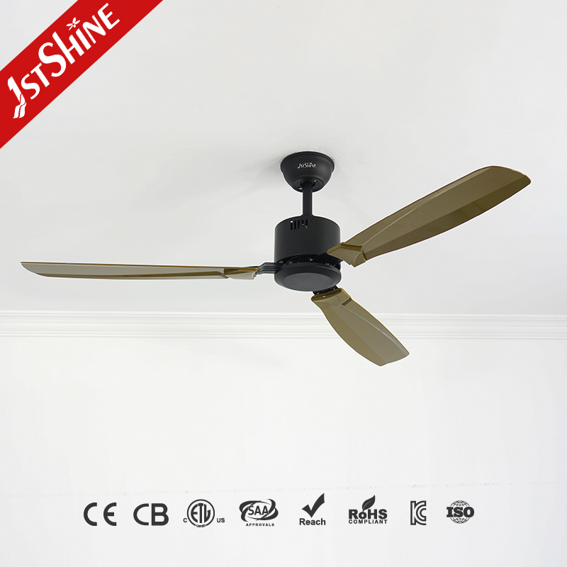 1stshine Manufacturer Fan Ceil Industrial Modern Abs Plastic Iron Bldc Ceiling Fan With 3 Plastic Blade