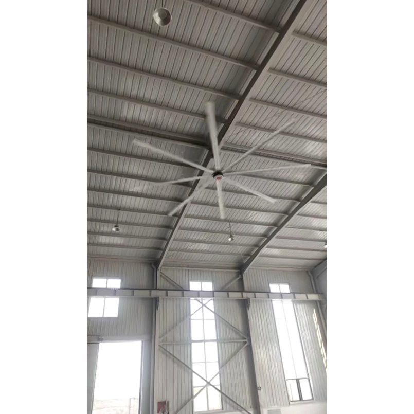 Quiet Big Hvls Fan Warehouse Commercial Ventilation DC Permanent Magnet Synchronous Motor Industrial Ceiling Fan