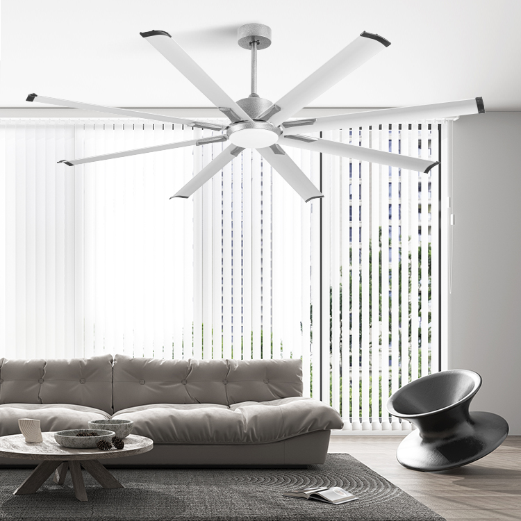 OEM ODM 72-Inch Ceiling Fan Lamp And Remote Control DC Motor For ETL Home Outdoor LED Industrial Ceiling Fan With Light