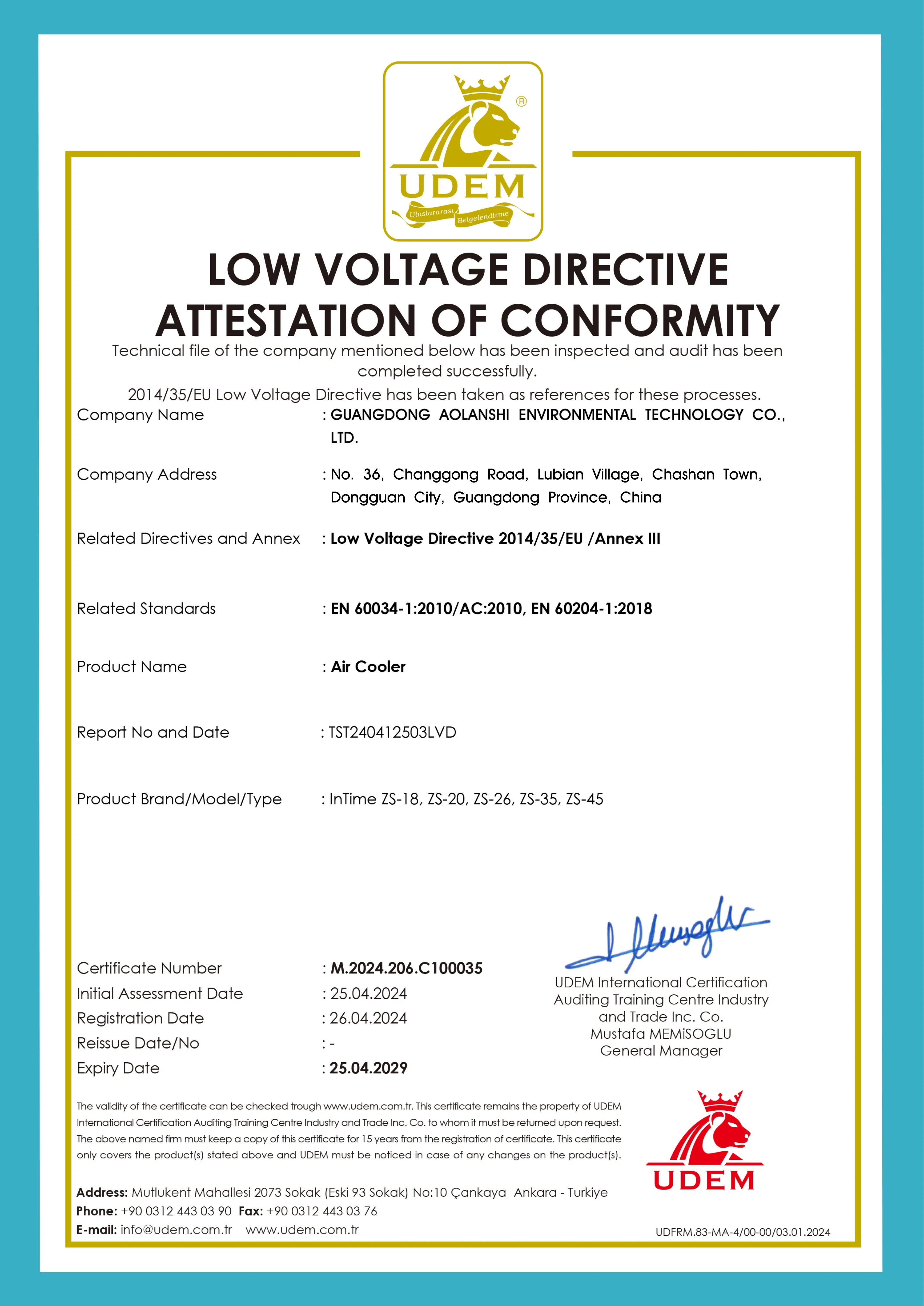 CE Certificate