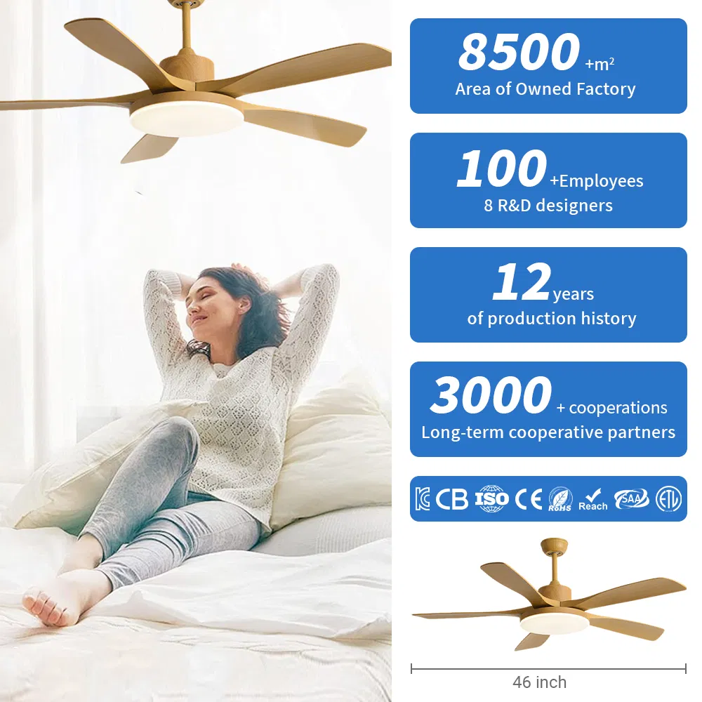 Flush Mount Ceiling Fan with LED Dimmable Light, 3-Colors, 6-Speeds