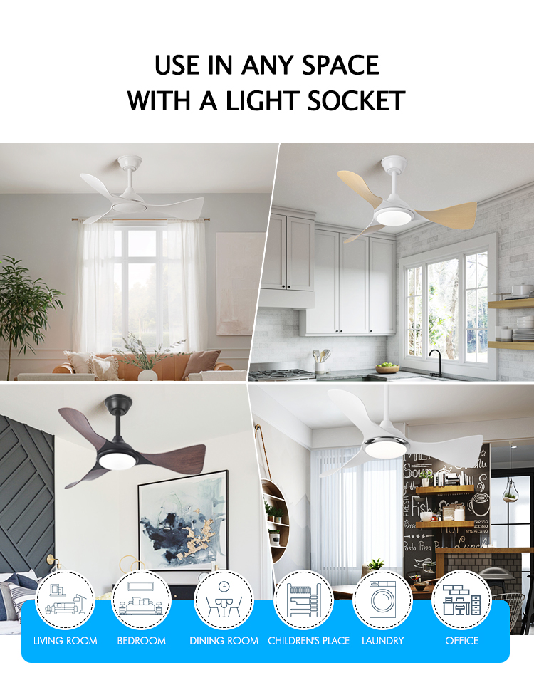 C287 35/45inch Ceiling Fan with Light or Without Light VENTILADOR FLY AGOTADO DC APP CONTROL Patent Payment