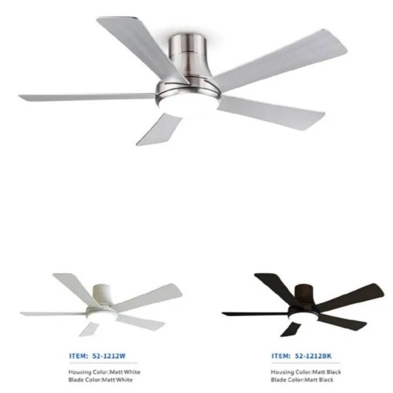Low Noise Modern 52-Inch Plywood LED Ceiling Fan