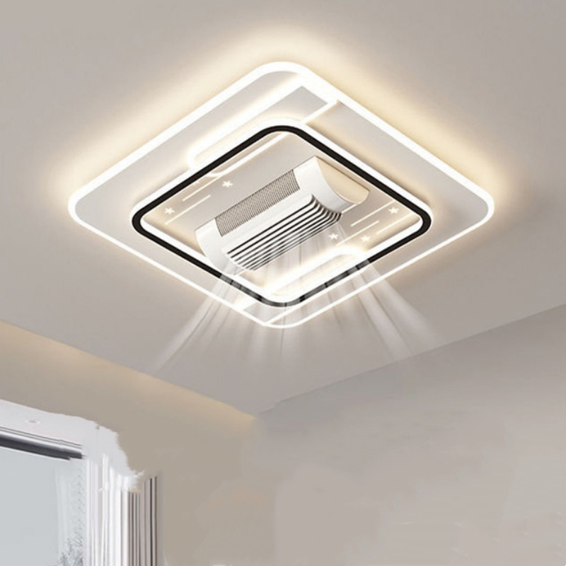 Modern 42-Inch Intelligent 6 Wind Speed Remote Control Ceiling Fan with Light Home Living Room Fan LED Ceiling Lamp (ZY-FS034)